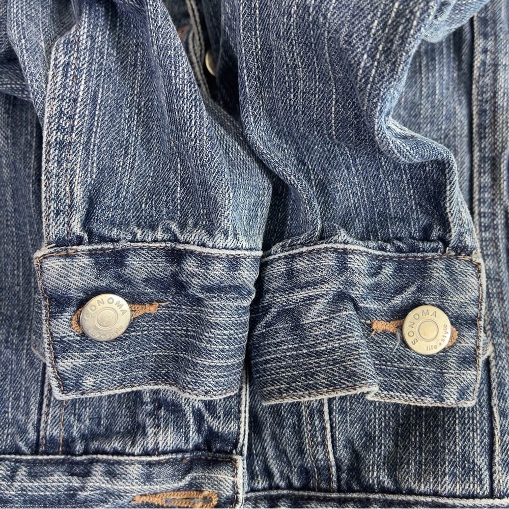 Sonoma Petite Button Up Denim Jacket Small Petite - Picture 7 of 7